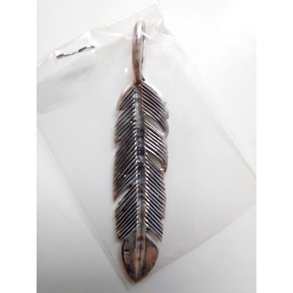 NEW Solid Sterling Silver Pendant - Native Indigenous Feather Sun - Picture 3 of 4